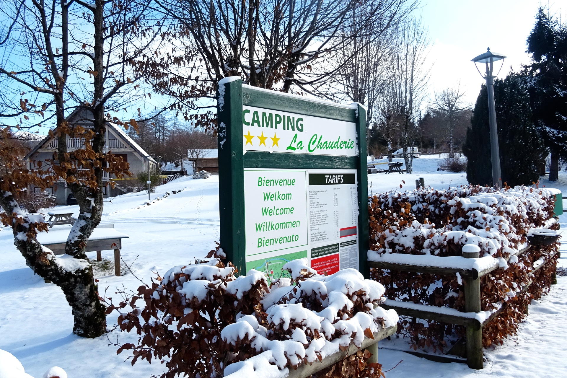 camping ouvert en hiver